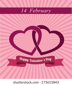 love design over  pink  background vector illustration  