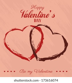 love design over pink background vector illustration   