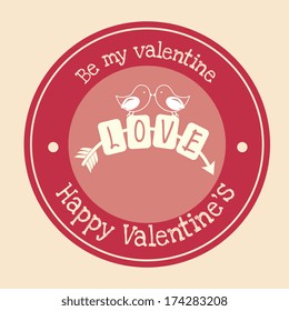 love design over pink   background vector illustration  