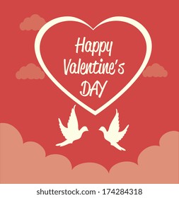 love design over  pink background vector illustration  
