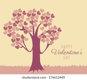 love design over  pink background vector illustration  