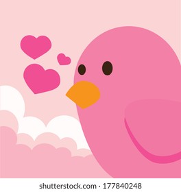 love design over  pink background vector illustration  