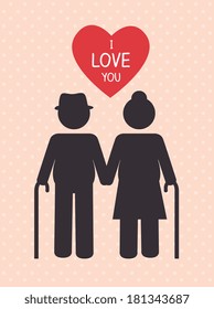 love design  over pink background vector illustration 