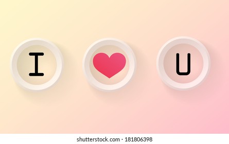 love design over pink background