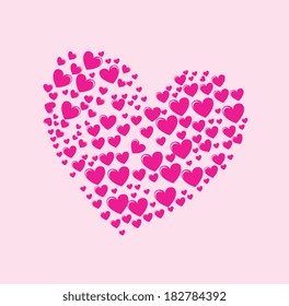 Love design over pink background, vector illustration