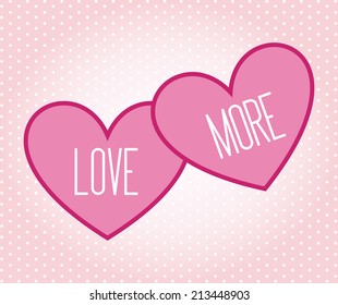 love design over  pink background vector illustration 