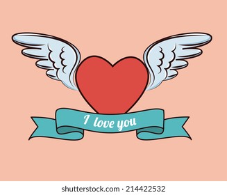 Love design over pink background, vector illustration Love design over pink background, vector illustration
