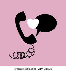 Love design over pink background, vector illustration
