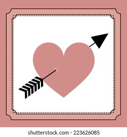 Love design over pink background, vector illustration