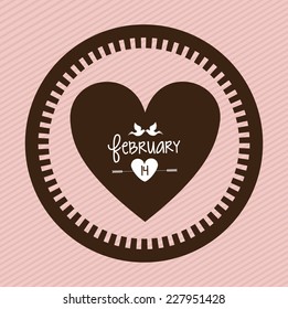 Love design over pink background, vector illustration
