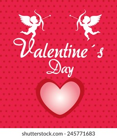 Love design over pink background, vector illustration.