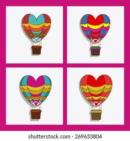 Love design over pink background, vector illustration