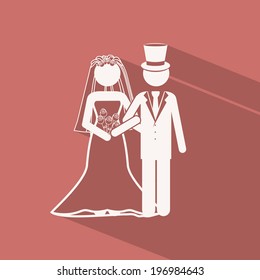 Love design over pink background,vector illustration