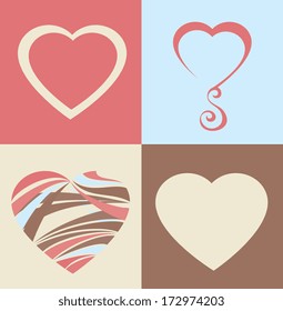 love design over  pink and blue background vector illustration  
