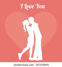 Love design over pink vector illustration.