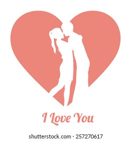 Love design over pink vector illustration.
