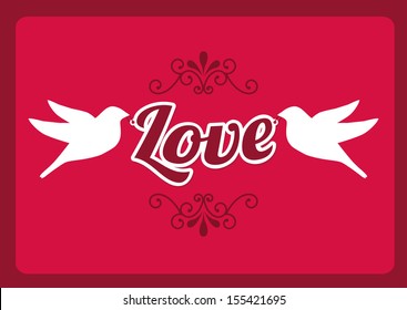 love design over red background vector illustration love design over red background vector illustration