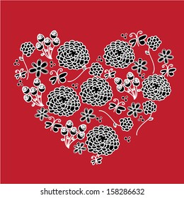 love design over red background vector illustration 