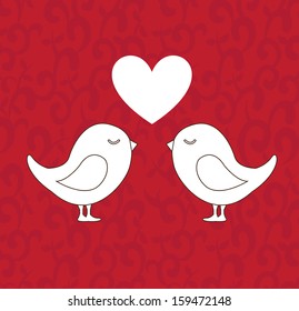 love design over red background vector illustration 