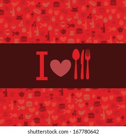 love design over red background vector illustration 