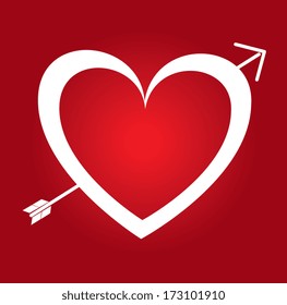 love design over  red  background vector illustration  
