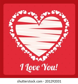 love design over red background vector illustration