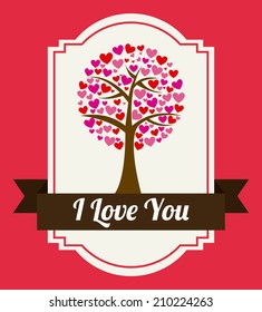 love design over red background vector illustration 
