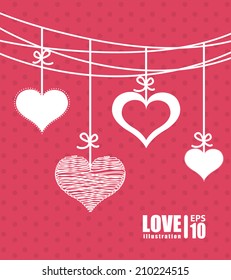 love design over red background vector illustration 