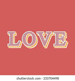 Love design over red background, vector illustration.
