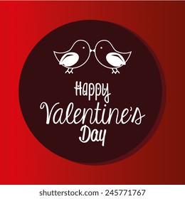 Love design over red background, vector illustration.