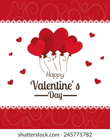 Love design over red background, vector illustration.