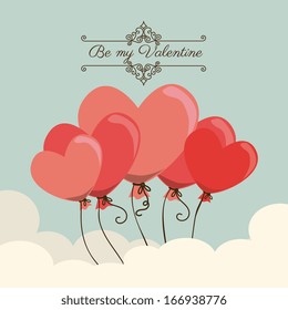love design over  sky  background vector illustration 