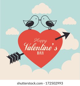 love design over sky  background vector illustration  
