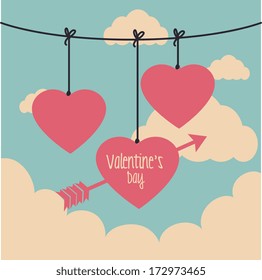 love design over  sky  background vector illustration  