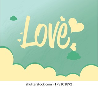 love design over sky   background vector illustration  