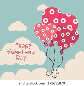 love design over sky background vector illustration  