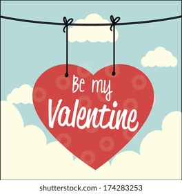 love design over sky   background vector illustration  