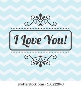 love design over   waves background vector illustration  