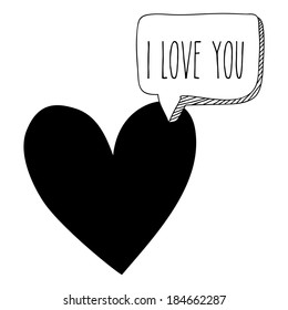 Love design over white background, vector illustration