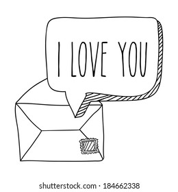 Love design over white background, vector illustration