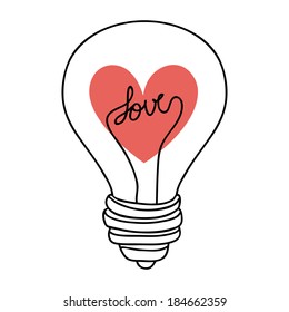 Love design over white background, vector illustration