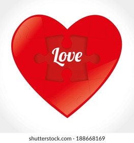 Love design over white background, vector illustration