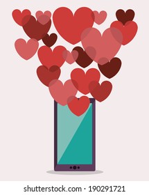 Love design over white background, vector illustration