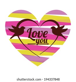 Love design over white background, vector illustration