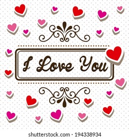 Love design over white background, vector illustration