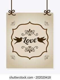 love design over white background vector illustration