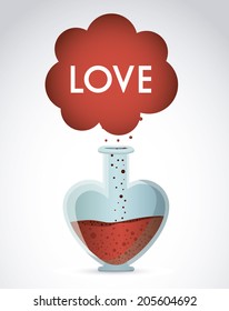 Love design over white background, vector illustration