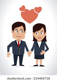 Love design over white background, vector illustration