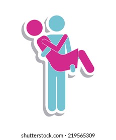 Love design over white background, vector illustration