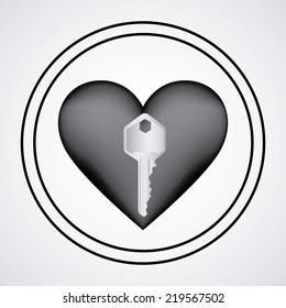 Love design over white background, vector illustration